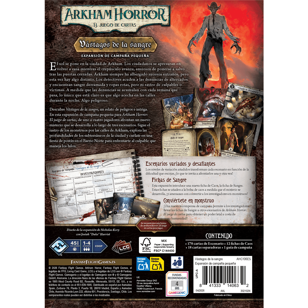 Arkham Horror: El Juego de Cartas – Vástagos de la sangre