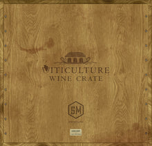 Caja de madera edición limitada primera tirada del juego Viticulture Wine Crate