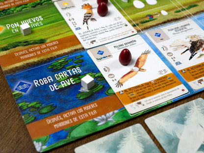 Carta de ave Milano Brahman y reglas de juego Wingspan Asia