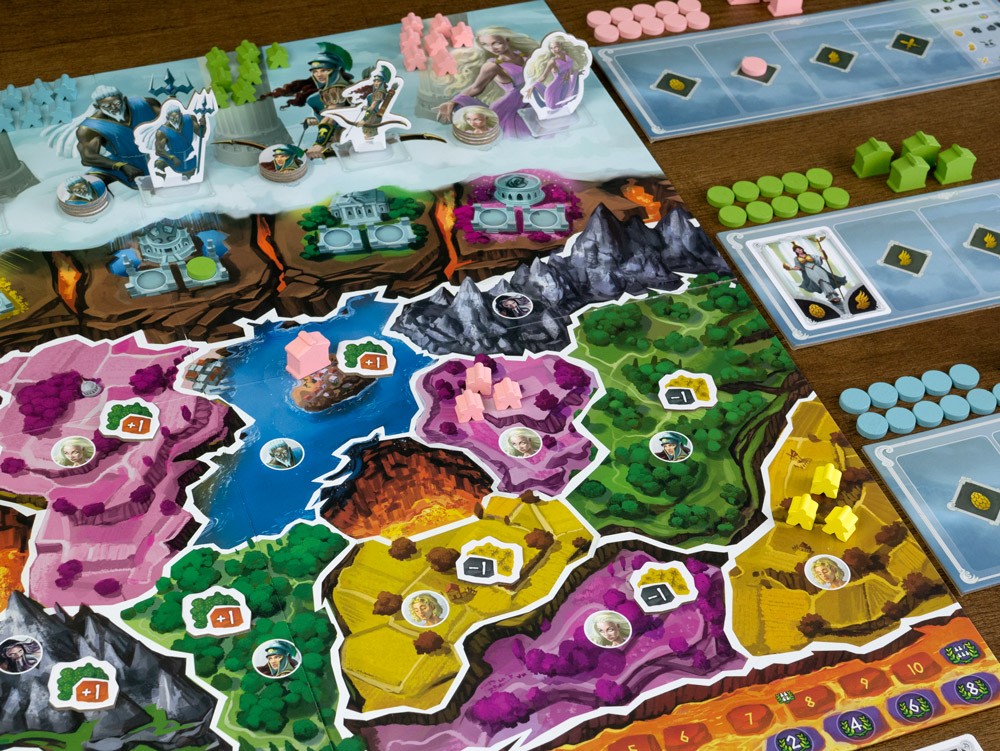 Dioses de Roma: contenido completo del juego, tablero y fichas