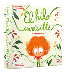 Caja del juego de mesa cooperativo El Hilo Invisible con ilustración infantil y motivos florales
