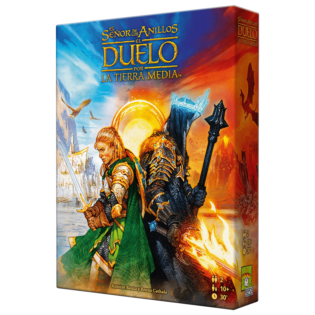 Caja juego de mesa El Señor de los Anillos Duelo por la Tierra Media para 2 jugadores
