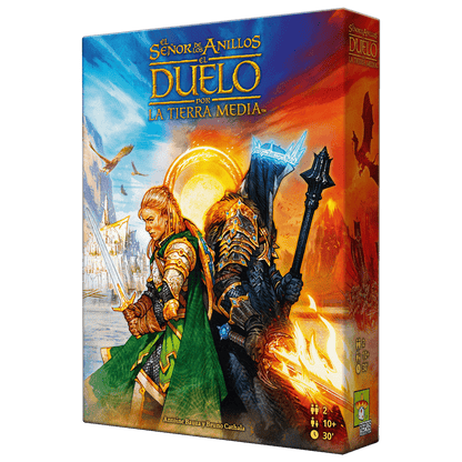 Caja juego de mesa El Señor de los Anillos Duelo por la Tierra Media para 2 jugadores