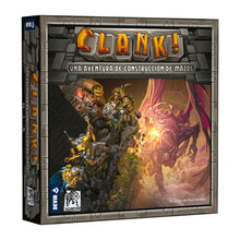 Caja del juego de mesa Clank! aventura construcción mazos fantasía