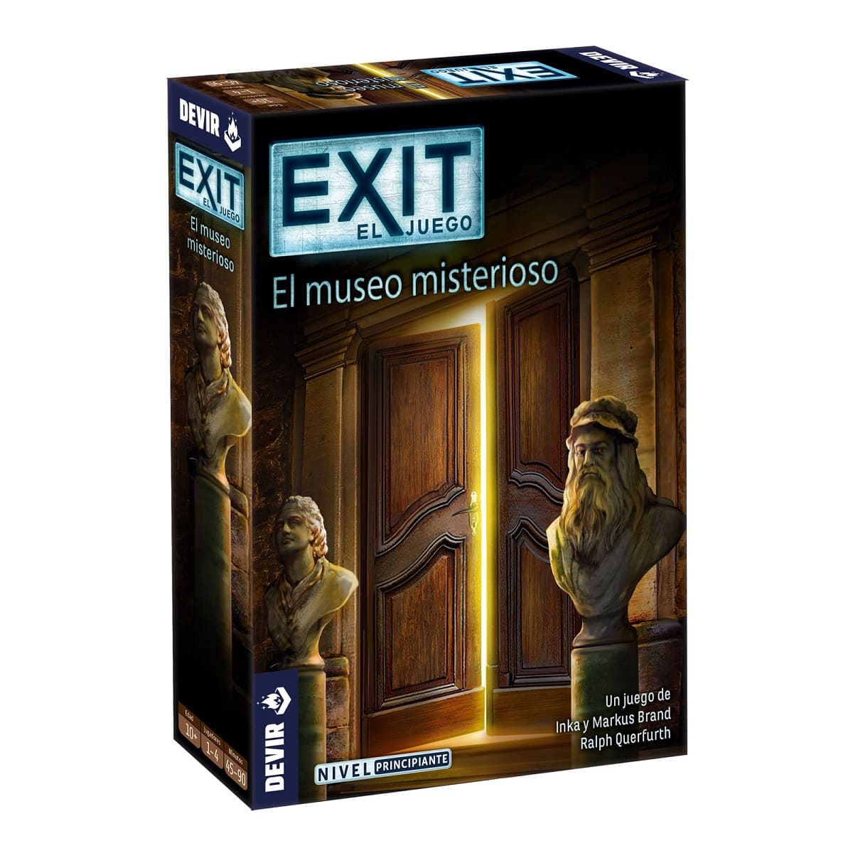 Caja del juego de mesa cooperativo EXIT El Museo Misterioso nivel principiante para 1-4 jugadores