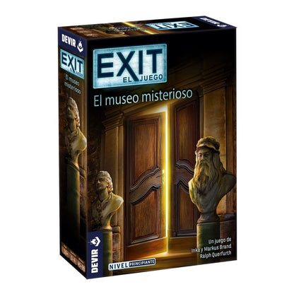 Caja del juego de mesa cooperativo EXIT El Museo Misterioso nivel principiante para 1-4 jugadores