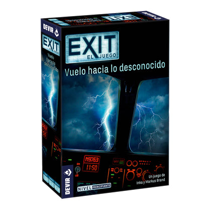 Caja del juego de escape EXIT Vuelo hacia lo desconocido nivel principiante