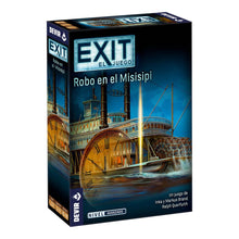 Caja juego mesa cooperativo EXIT Robo en el Misisipi barco vapor siglo XIX