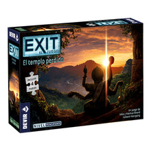 Caja EXIT El Templo Perdido, juego de mesa cooperativo con 4 puzles y temática de escape room