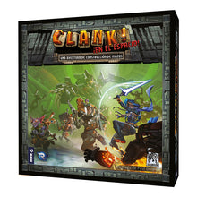 Caja del juego de mesa Clank! En el Espacio arte de ciencia ficción y personajes
