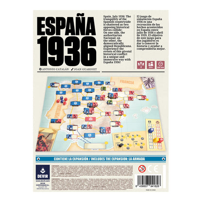 Caja del juego de mesa España 1936 para 2 jugadores