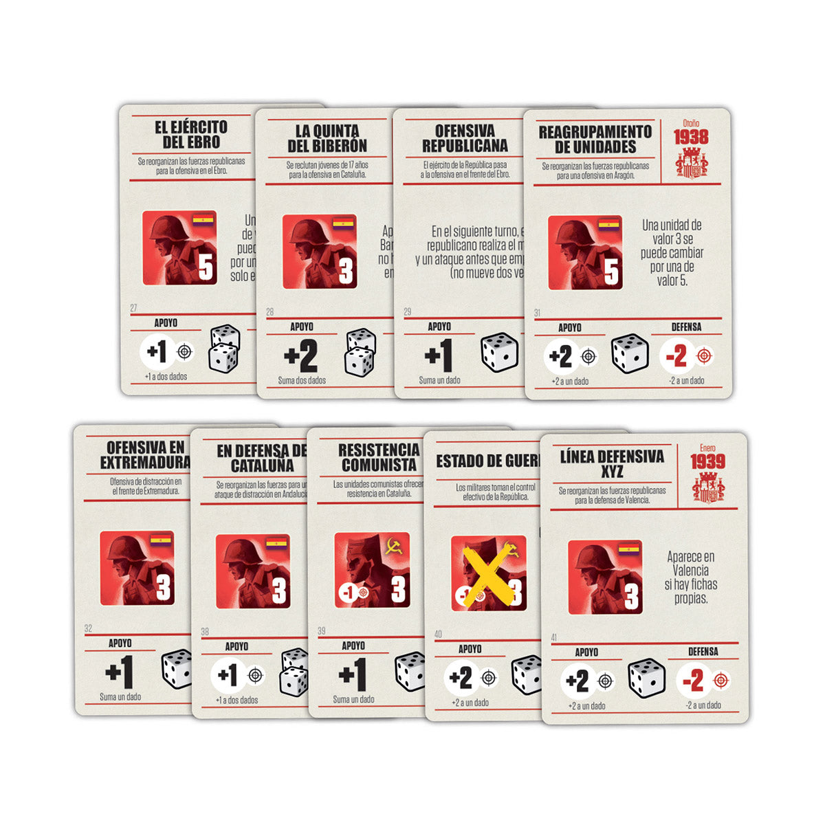 Cartas de juego República Guerra Civil española