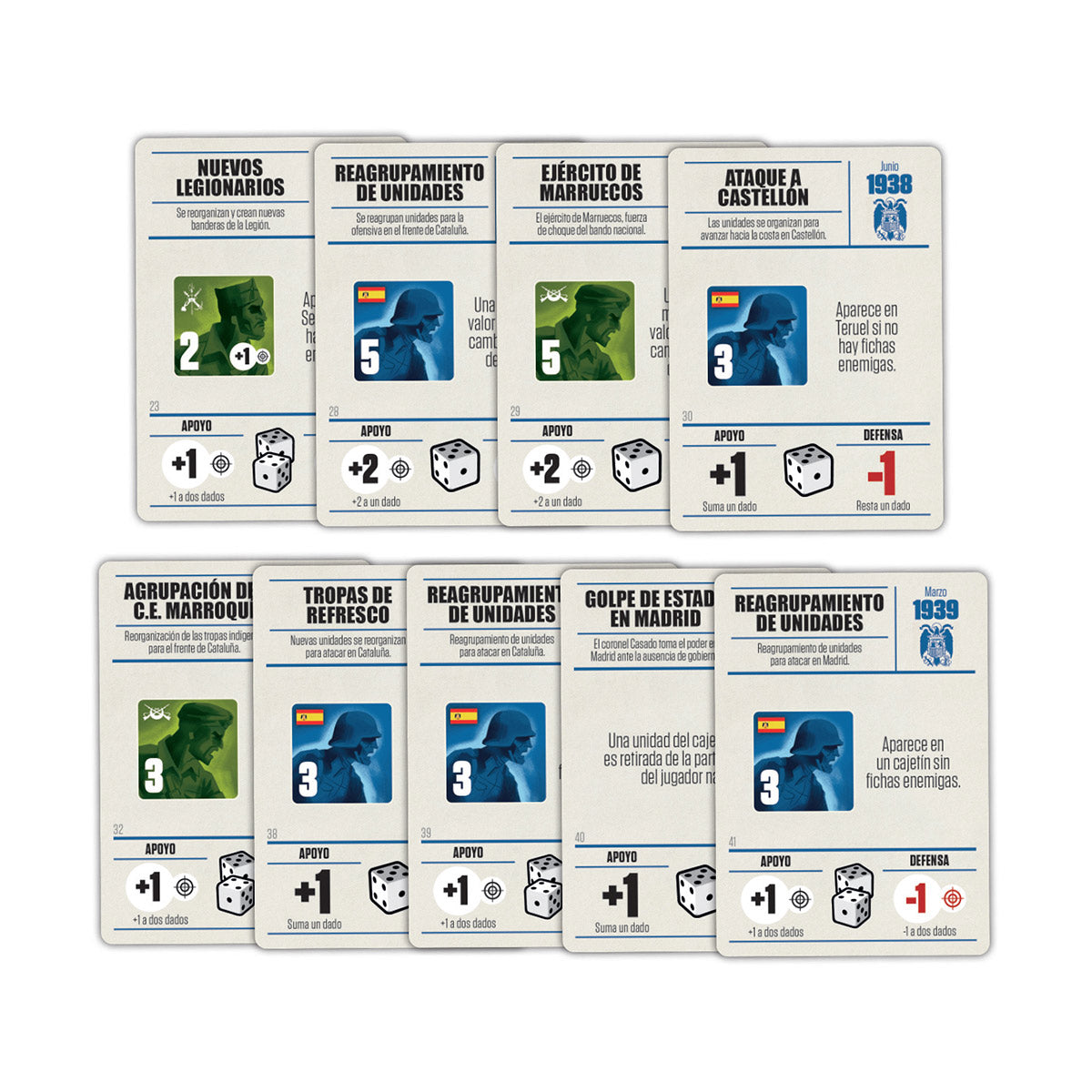Cartas de juego Nacionales Guerra Civil española