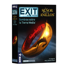 Portada juego de mesa EXIT El Señor de los Anillos Sombras sobre la Tierra Media con Anillo Único