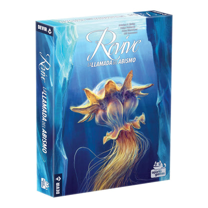 Caja expansión juego Eurogame Revive La Llamada del Abismo Devir con ilustración medusa