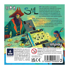 Caja del juego cooperativo Sail para 2 jugadores con piratas y kraken