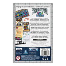 Contraportada expansión Sagrada Vida con lista de contenido y datos del juego