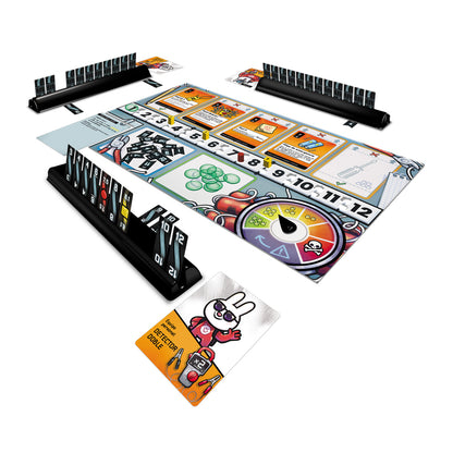 Juego de mesa Caza Bombas con tablero, cables y cartas de misión para deducción cooperativa