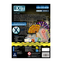 Contenido y componentes del juego de mesa Escape Room Exit