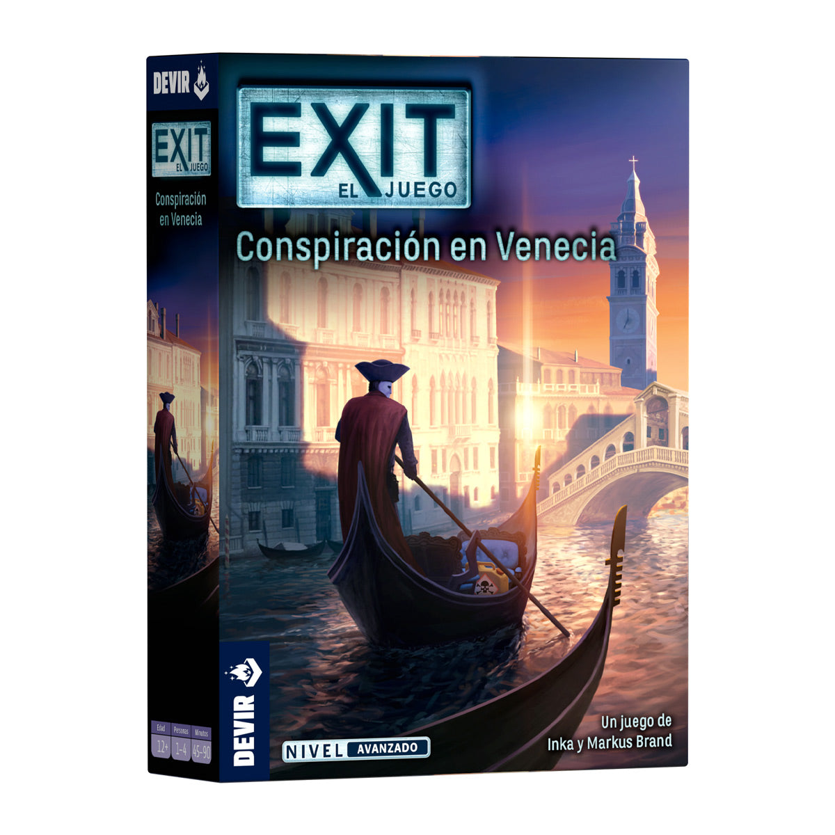 Caja del juego de mesa Exit Conspiración en Venecia nivel avanzado