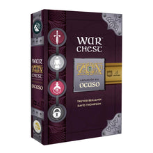 Caja War Chest Ocaso expansión juego de mesa diseño morado y dorado