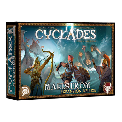 Caja Cyclades Edición Legendaria + Maelstrom Deluxe con arte griego y dragones