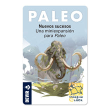 Caja de expansión Paleo Nuevos Sucesos con ilustración de mamut lanudo