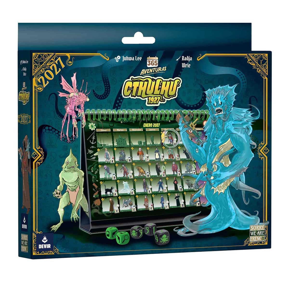 Caja juego de mesa Aventuras Cthulhu con ilustraciones