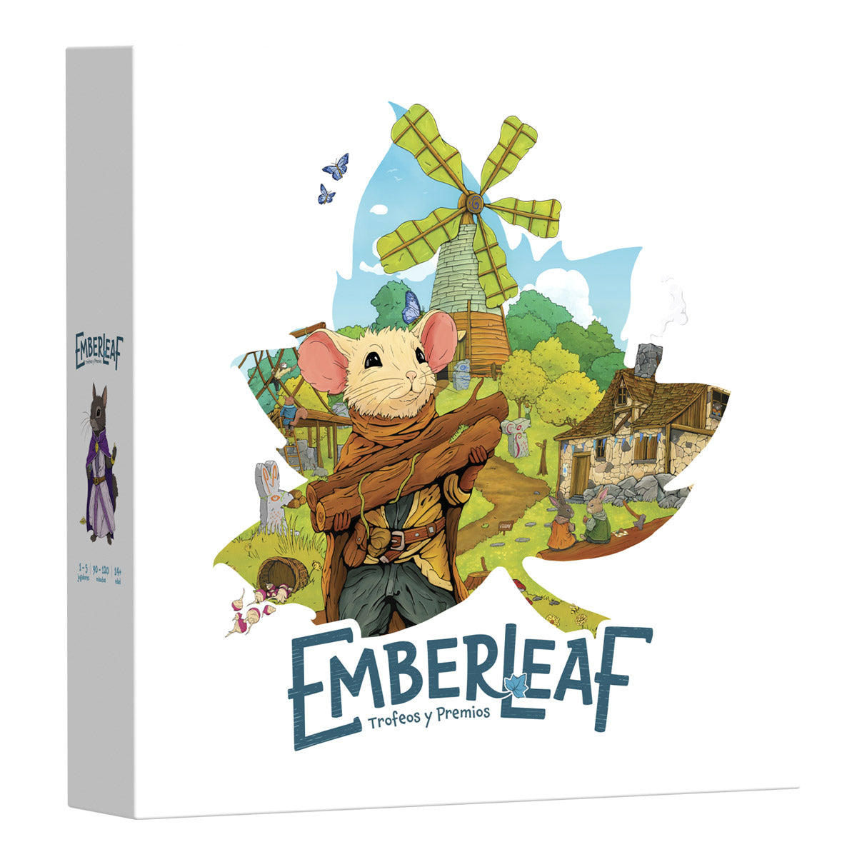 Emberleaf Trofeos y Premios expansión juego de mesa vista frontal caja ilustración ratón