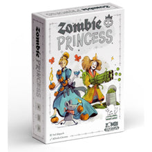 Juego de mesa Zombie Princess: caja con ilustración de princesas armadas contra zombis