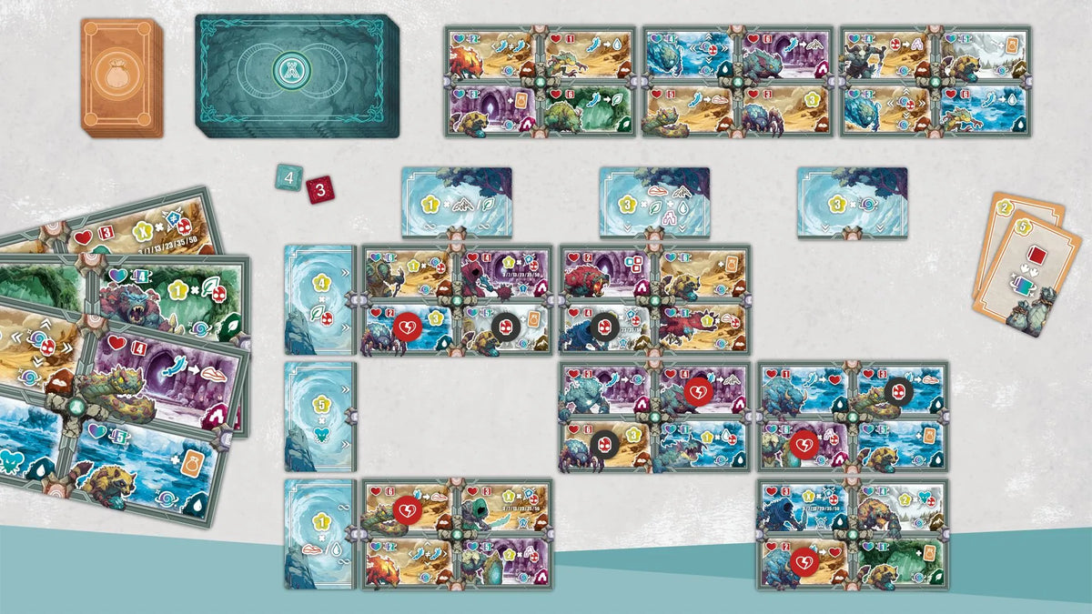 Vista superior del tablero Axia Slayer Combo mostrando mecánicas de combo