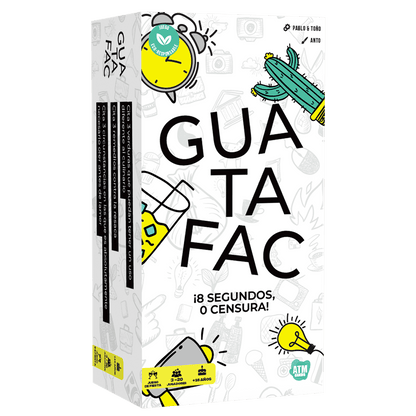 Caja juego de mesa Guatafac eco-responsable para fiestas +18 años y 20 jugadores