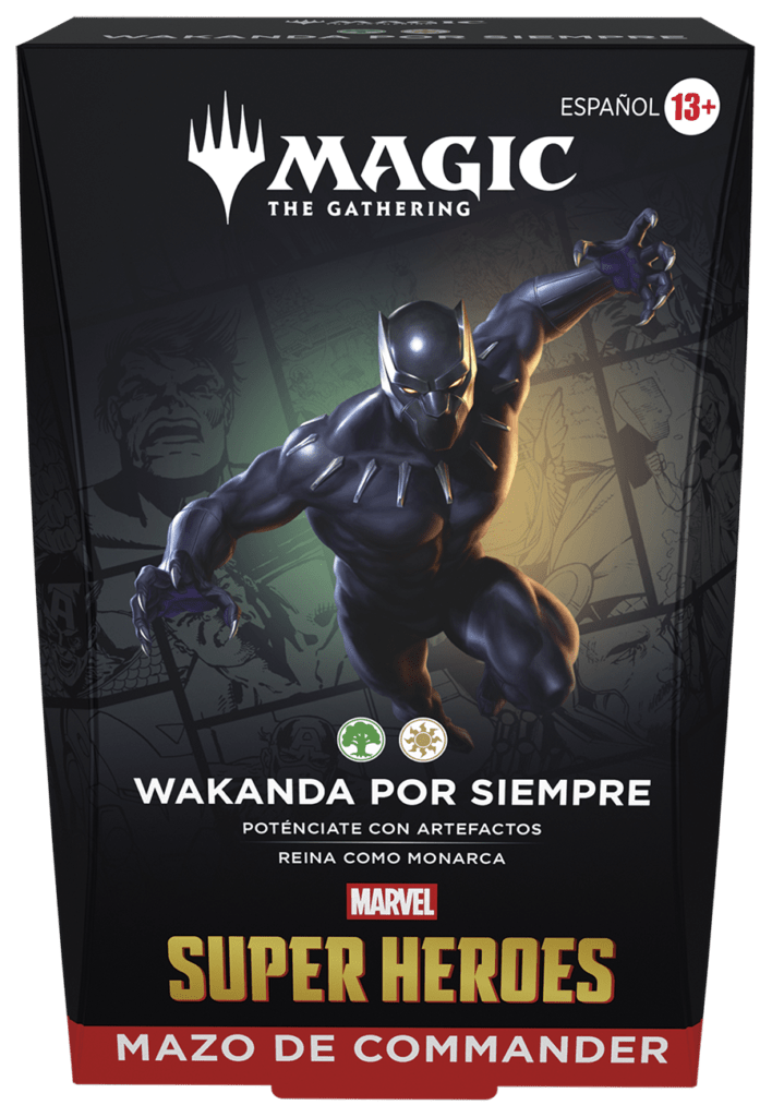 Mazo Commander Wakanda por Siempre Marvel Magic The Gathering en español con T'Challa