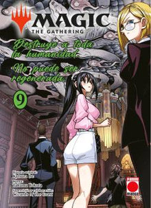 Portada del manga Magic: The Gathering volumen 9, ilustración anime con tonos oscuros y logo Panini