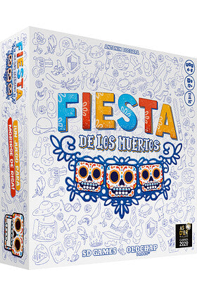Caja del juego de mesa Fiesta de los Muertos vista lateral