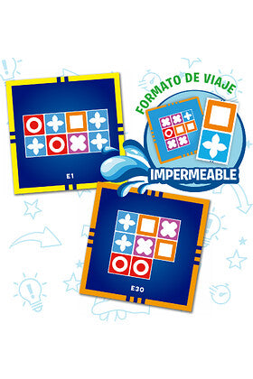 Gráfico promocional tableros juego Match Madness Flip formato viaje e impermeable