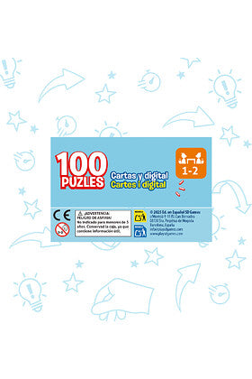 Parte inferior caja juego Match Madness Flip indicando 100 puzzles y 1-2 jugadores