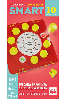 Caja frontal del juego de mesa SMART 10 Familiar para familias y fiestas