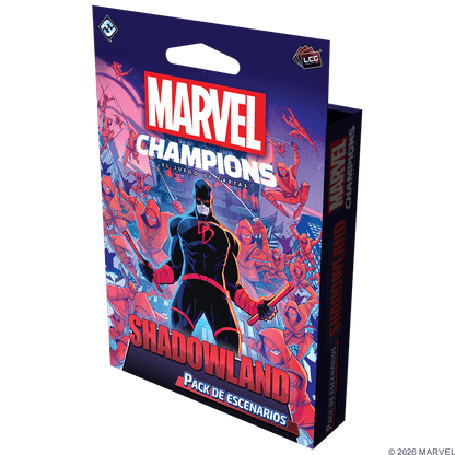 Caja frontal expansión Shadowlands Marvel Champions con Daredevil