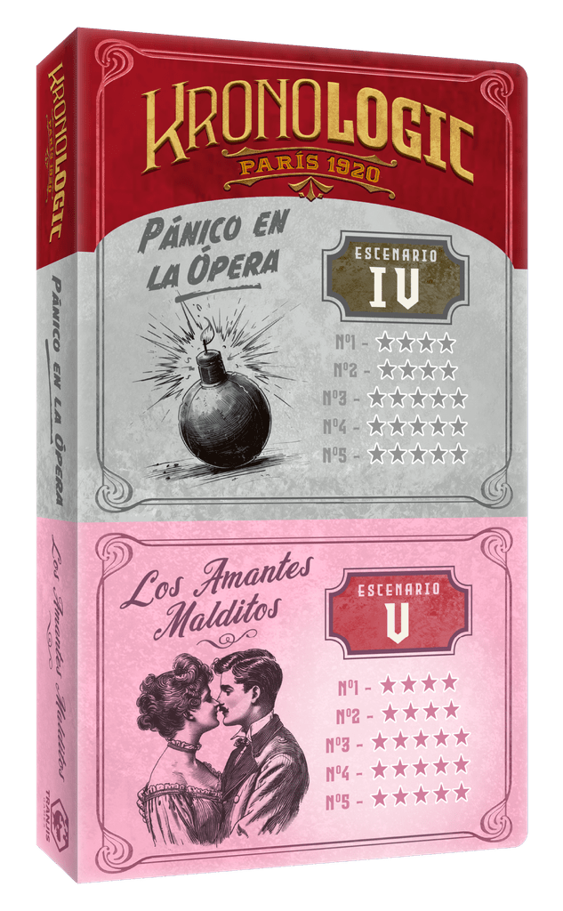 Caja expansión Kronologic París 1920 Escenarios IV y V juego de mesa deducción