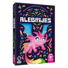 Caja del juego de mesa Alebrijes con ilustración de criatura mexicana