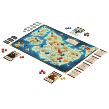 Tablero juego de mesa Tiempo de Tumulto mapa regiones y fichas tropas