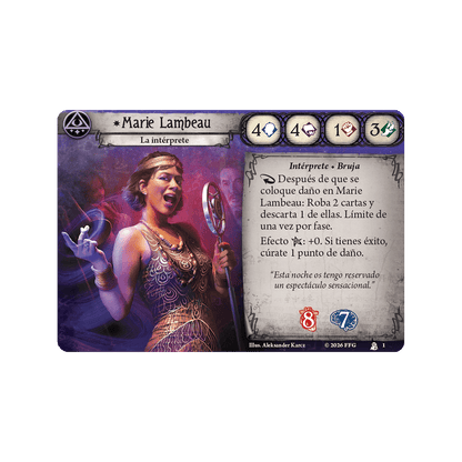 Carta de personaje Marie Lambeau místico Arkham Horror LCG