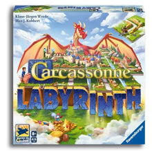 Carcassonne Labyrinth juego de mesa Ravensburger con dragón rojo y castillo