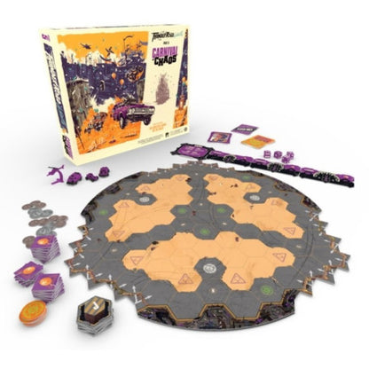 Contenido completo expansión Carnival of Chaos: tablero, miniaturas y accesorios
