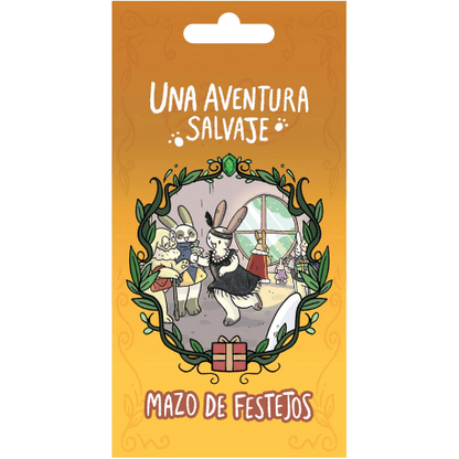Caja naranja del mazo de festejos para la expansión de juego de mesa