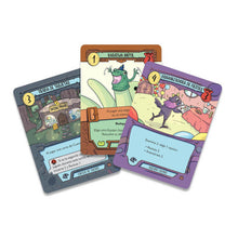 Cartas del mazo de festejos de Una aventura salvaje con ilustraciones coloridas