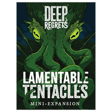 Caja mini-expansión Tentáculos Lamentables para Deep Regrets con criatura marina verde