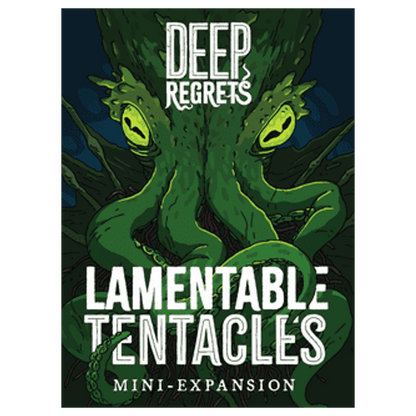 Caja mini-expansión Tentáculos Lamentables para Deep Regrets con criatura marina verde