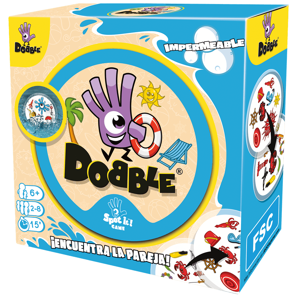Frente de caja del juego de mesa Dobble Impermeable para niños de 6 años